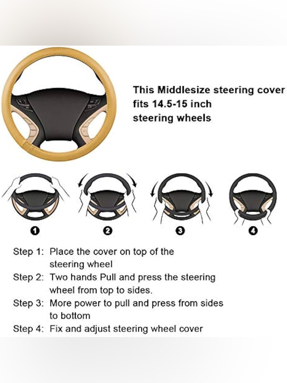 HAOKAY Luxury Fluffy Steering Wheel Cover for Men Women, Soft Warm Short Plush - Picture 8 of 8